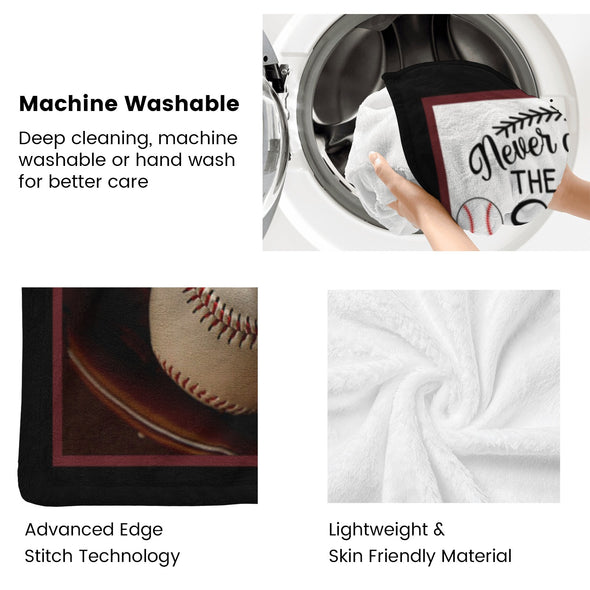 Baseball Pattern Blanket Fleece Throw Blanket Super Soft Warm Gifts for Baby Girls Boys Kids Mom Grandma Room Decor