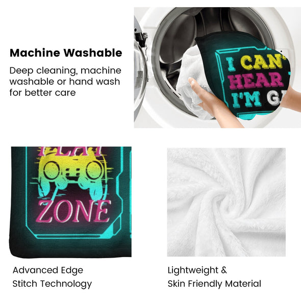 Gamer Blanket Fleece Throw Blanket Super Soft Warm Gifts for Baby Girls Boys Kids Mom Grandma Room Decor