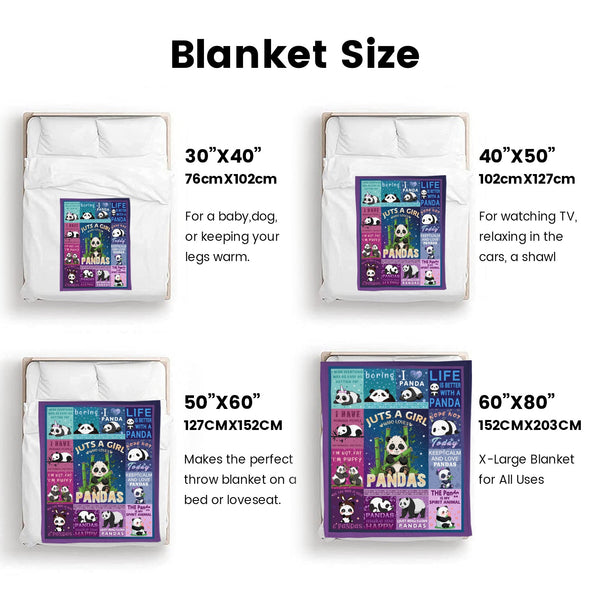 Panda Pattern Blanket Fleece Throw Blanket Super Soft Warm Gifts for Baby Girls Boys Kids Mom Grandma Room Decor