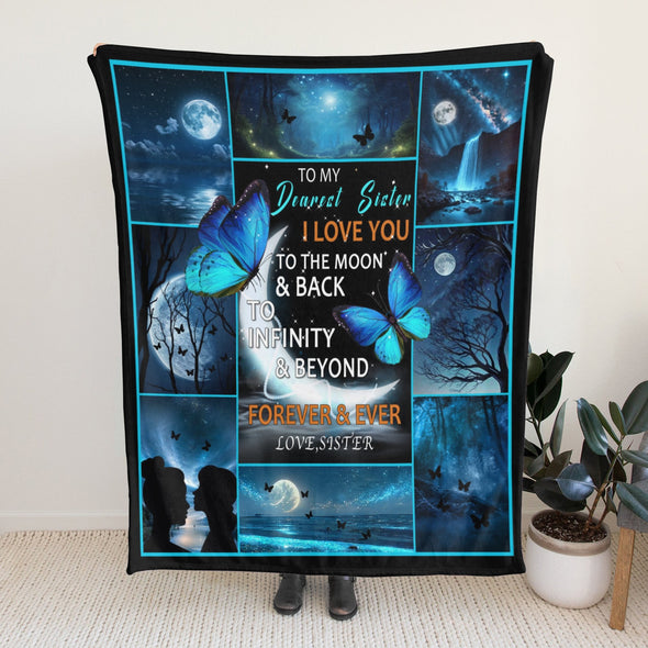 Sister Blanket Gifts, Throw Blankets Gift for Mothers Day, Christmas, Happy Birthday Gifts, Sisters Graduation Gifts Ideas for Women