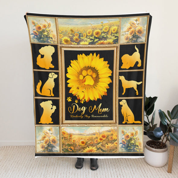 Dog Mom Blanket, Dog Lovers Gifts for Women, Puppy Throw Blanket for Bed Couch Christmas Gift