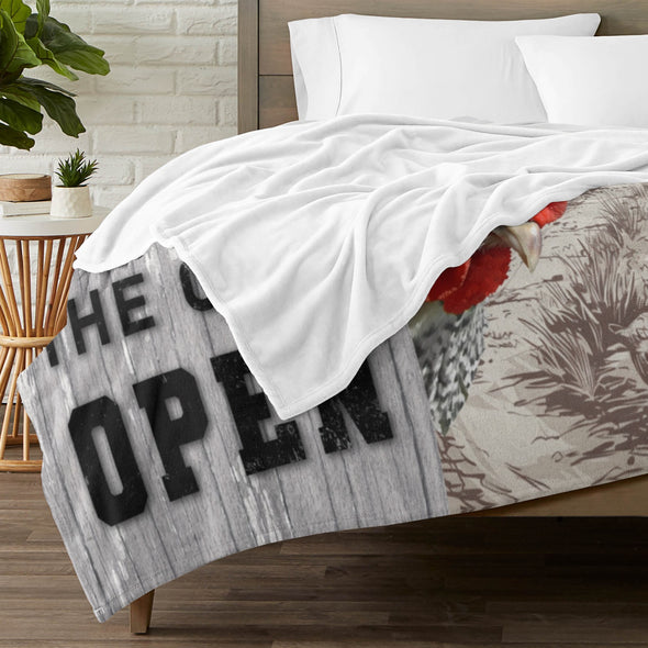 Chicken Pattern Blanket Fleece Throw Blanket Super Soft Warm Gifts for Baby Girls Boys Kids Mom Grandma Room Decor