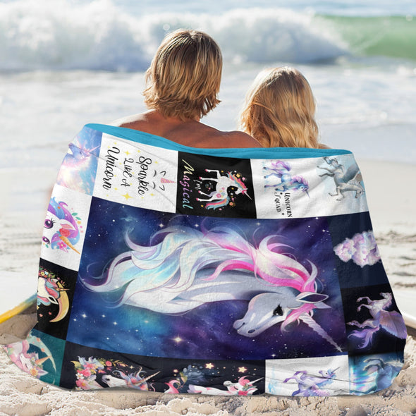 Unicorn Throw Blanket Super Soft Warm Cozy Fuzzy Plush Blanket Gifts for Girls Boys Kids Room Decor