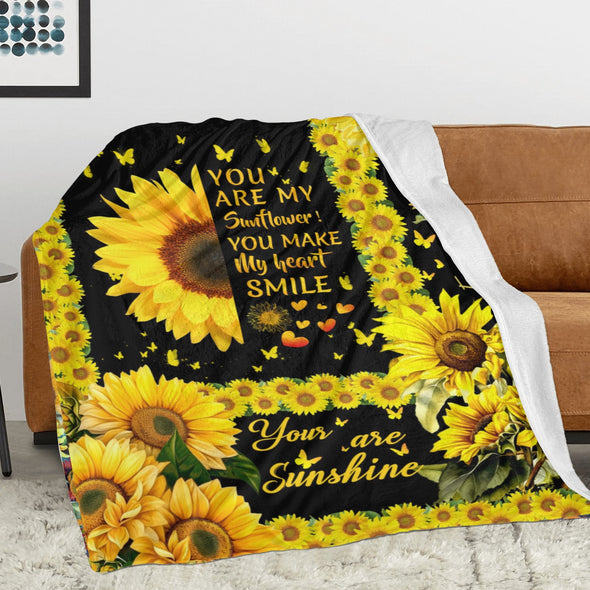 Sunflower Blanket Fleece Throw Blanket Super Soft Warm Gifts for Baby Girls Boys Kids Mom Grandma Room Decor