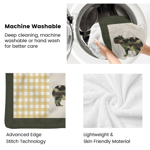 Capybara Pattern Blanket Fleece Throw Blanket Super Soft Warm Gifts for Baby Girls Boys Kids Mom Grandma Room Decor