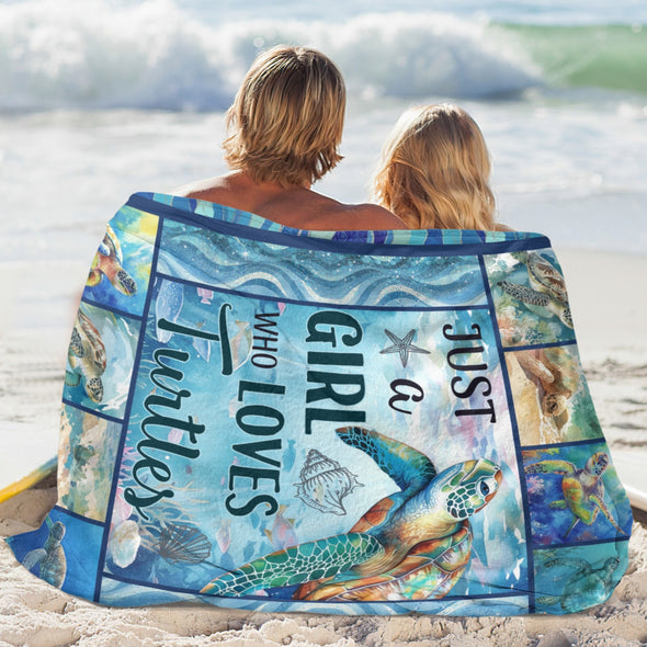 Turtle Pattern Blanket Fleece Throw Blanket Super Soft Warm Gifts for Baby Girls Boys Kids Mom Grandma Room Decor