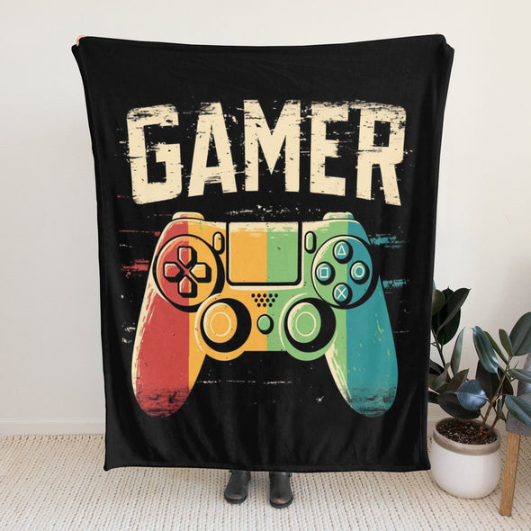 Gamer Blanket Fleece Throw Blanket Super Soft Warm Gifts for Baby Girls Boys Kids Mom Grandma Room Decor