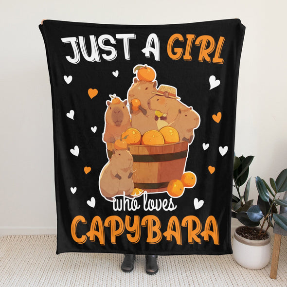 Capybara Pattern Blanket Fleece Throw Blanket Super Soft Warm Gifts for Baby Girls Boys Kids Mom Grandma Room Decor