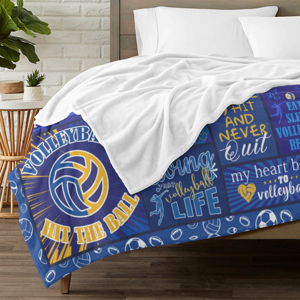 Volleyball Pattern Blanket Fleece Throw Blanket Super Soft Warm Gifts for Baby Girls Boys Kids Mom Grandma Room Decor