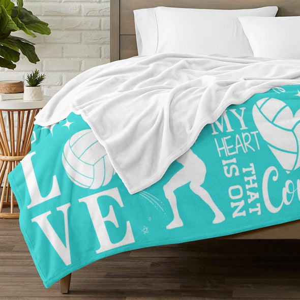 Volleyball Pattern Blanket Fleece Throw Blanket Super Soft Warm Gifts for Baby Girls Boys Kids Mom Grandma Room Decor