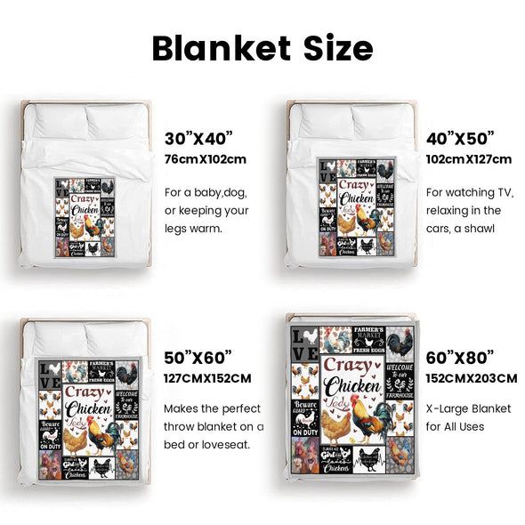 Chicken Pattern Blanket Fleece Throw Blanket Super Soft Warm Gifts for Baby Girls Boys Kids Mom Grandma Room Decor