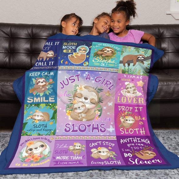 Sloth Blanket Gifts for Women Girls, Cozy Soft Sloths Throw Blanket for Men Kids Boys Christmas Birthday