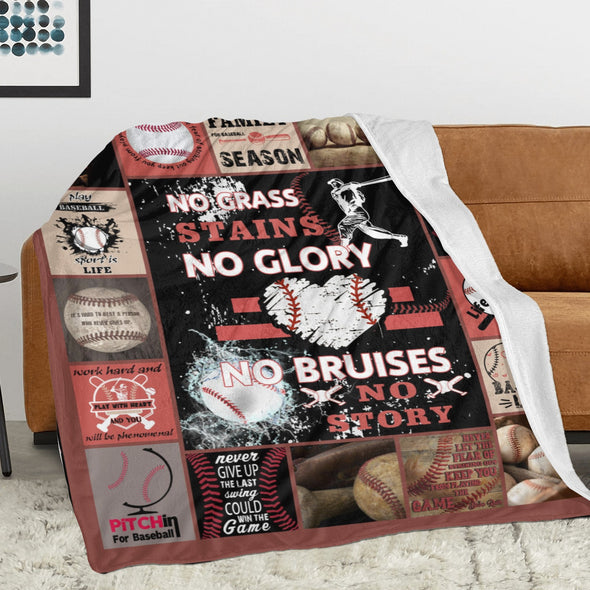 Baseball Pattern Blanket Fleece Throw Blanket Super Soft Warm Gifts for Baby Girls Boys Kids Mom Grandma Room Decor