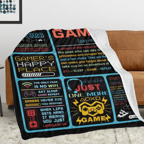 Gamer Blanket Fleece Throw Blanket Super Soft Warm Gifts for Baby Girls Boys Kids Mom Grandma Room Decor