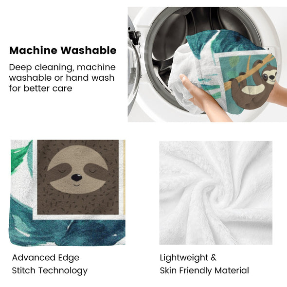 Sloth Blanket Gifts for Women Girls, Cozy Soft Sloths Throw Blanket for Men Kids Boys Christmas Birthday