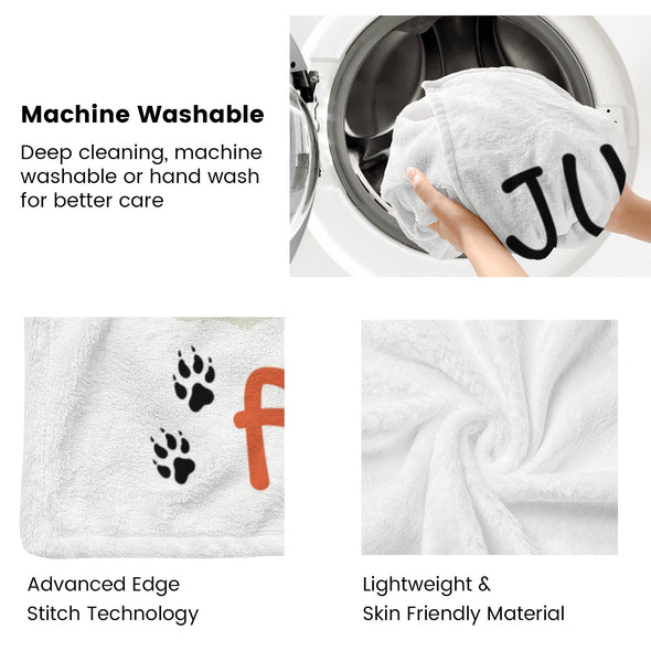 Fox Pattern Blanket Fleece Throw Blanket Super Soft Warm Gifts for Baby Girls Boys Kids Mom Grandma Room Decor