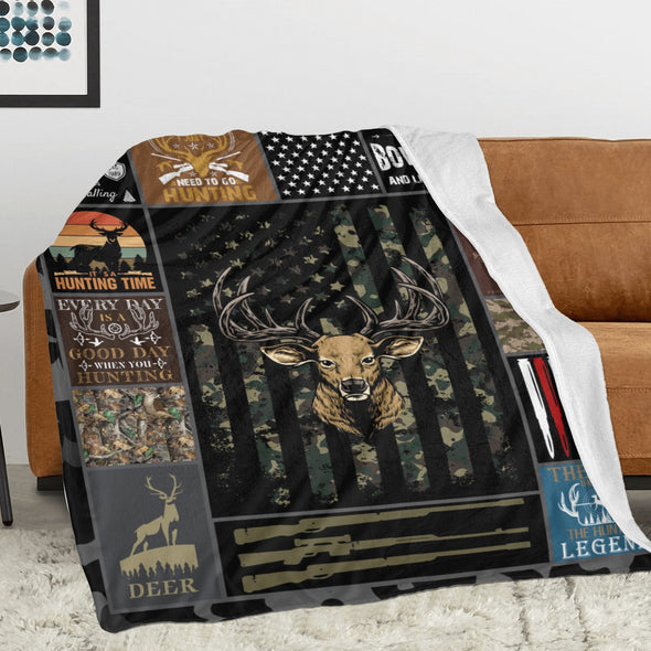 Deer Pattern Blanket Fleece Throw Blanket Super Soft Warm Gifts for Baby Girls Boys Kids Mom Grandma Room Decor