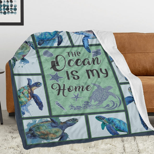 Turtle Pattern Blanket Fleece Throw Blanket Super Soft Warm Gifts for Baby Girls Boys Kids Mom Grandma Room Decor