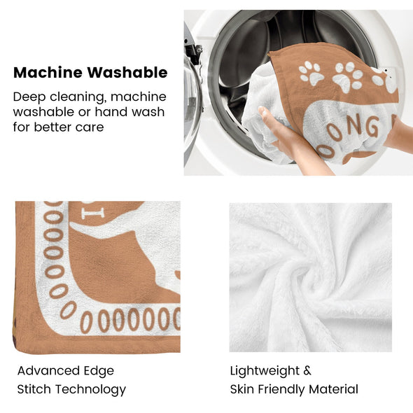 Dachshund Pattern Blanket Fleece Throw Blanket Super Soft Warm Gifts for Baby Girls Boys Kids Mom Grandma Room Decor