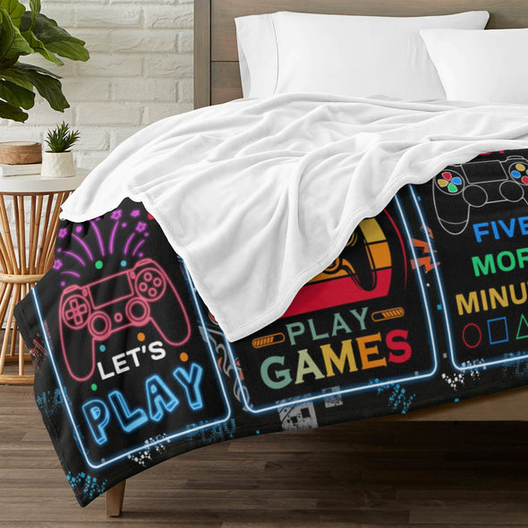 Gamer Blanket Fleece Throw Blanket Super Soft Warm Gifts for Baby Girls Boys Kids Mom Grandma Room Decor