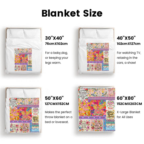 Mom Blanket Gifts for Mother's Day Christmas Birthday Throw from Daughter Son