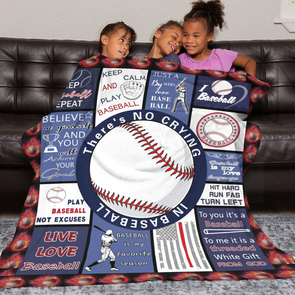 Baseball Pattern Blanket Fleece Throw Blanket Super Soft Warm Gifts for Baby Girls Boys Kids Mom Grandma Room Decor