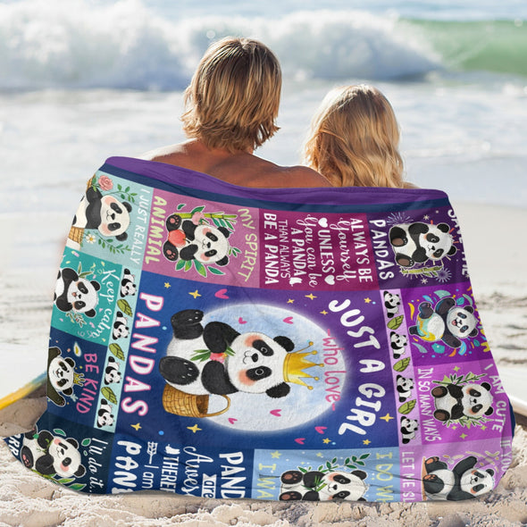 Panda Pattern Blanket Fleece Throw Blanket Super Soft Warm Gifts for Baby Girls Boys Kids Mom Grandma Room Decor
