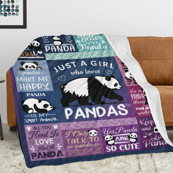 Panda Pattern Blanket Fleece Throw Blanket Super Soft Warm Gifts for Baby Girls Boys Kids Mom Grandma Room Decor