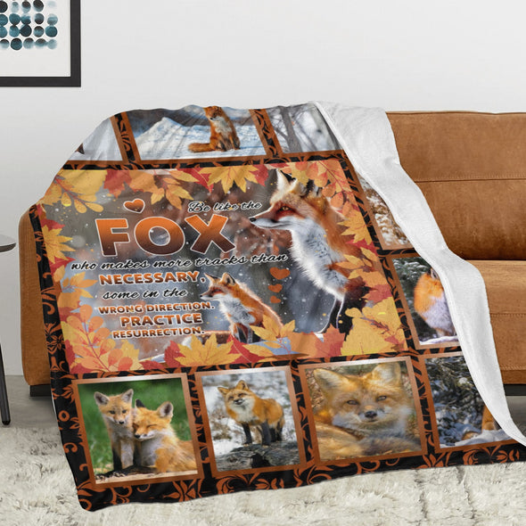 Fox Pattern Blanket Fleece Throw Blanket Super Soft Warm Gifts for Baby Girls Boys Kids Mom Grandma Room Decor