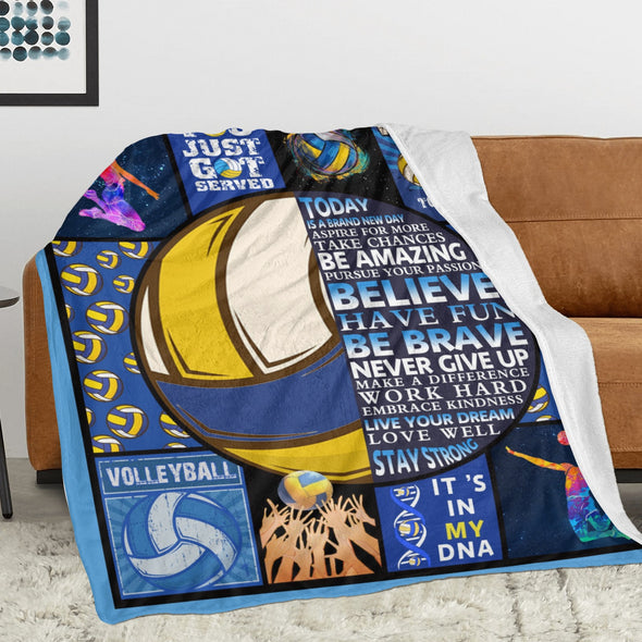 Volleyball Pattern Blanket Fleece Throw Blanket Super Soft Warm Gifts for Baby Girls Boys Kids Mom Grandma Room Decor