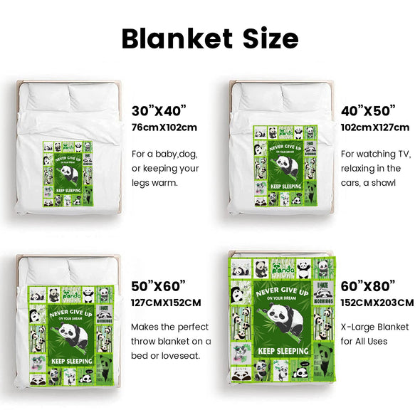Panda Pattern Blanket Fleece Throw Blanket Super Soft Warm Gifts for Baby Girls Boys Kids Mom Grandma Room Decor
