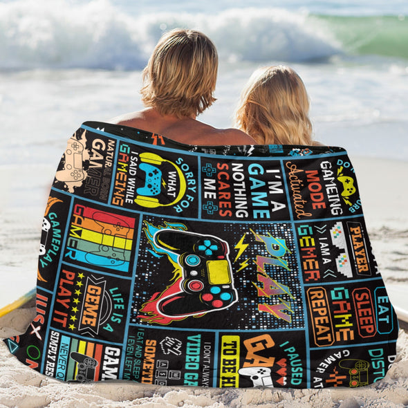 Gamer Blanket Fleece Throw Blanket Super Soft Warm Gifts for Baby Girls Boys Kids Mom Grandma Room Decor