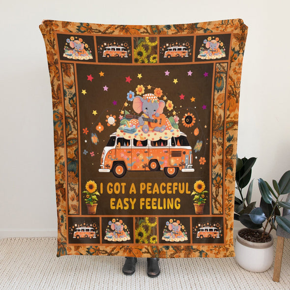 Elephant Blanket Fleece Throw Blanket Super Soft Warm Gifts for Girls Boys Kids Room Decor