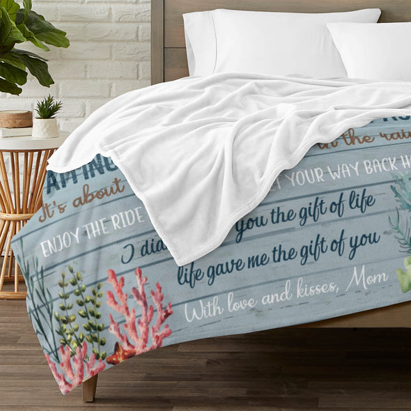 Turtle Pattern Blanket Fleece Throw Blanket Super Soft Warm Gifts for Baby Girls Boys Kids Mom Grandma Room Decor