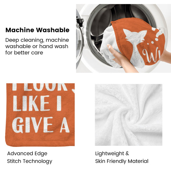 Fox Pattern Blanket Fleece Throw Blanket Super Soft Warm Gifts for Baby Girls Boys Kids Mom Grandma Room Decor