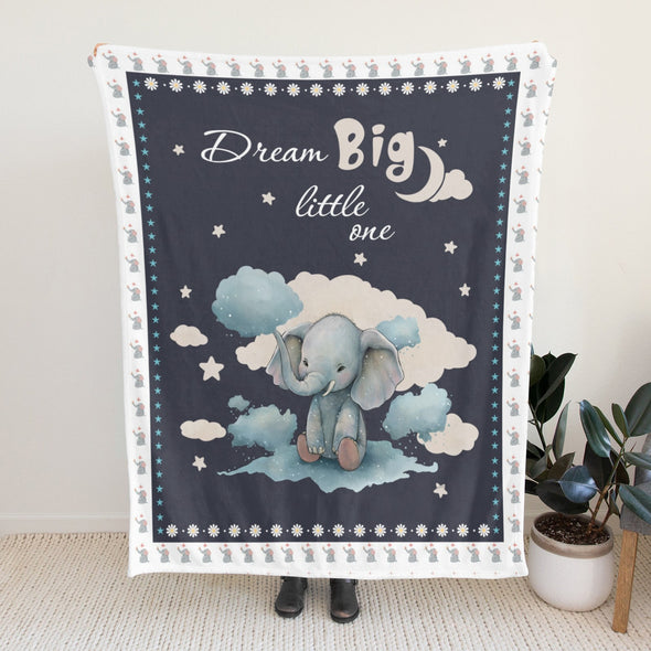 Elephant Blanket Fleece Throw Blanket Super Soft Warm Gifts for Girls Boys Kids Room Decor
