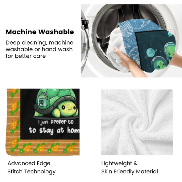 Turtle Pattern Blanket Fleece Throw Blanket Super Soft Warm Gifts for Baby Girls Boys Kids Mom Grandma Room Decor