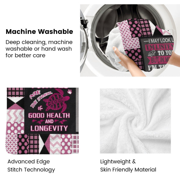 Turtle Pattern Blanket Fleece Throw Blanket Super Soft Warm Gifts for Baby Girls Boys Kids Mom Grandma Room Decor