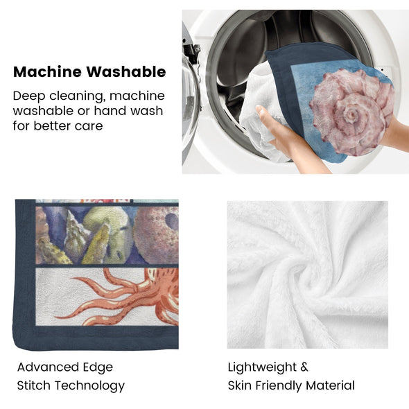 Turtle Pattern Blanket Fleece Throw Blanket Super Soft Warm Gifts for Baby Girls Boys Kids Mom Grandma Room Decor