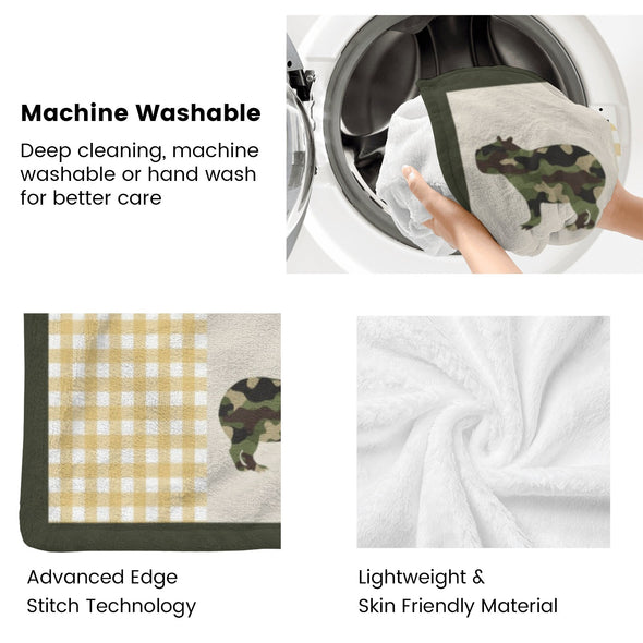 Capybara Pattern Blanket Fleece Throw Blanket Super Soft Warm Gifts for Baby Girls Boys Kids Mom Grandma Room Decor