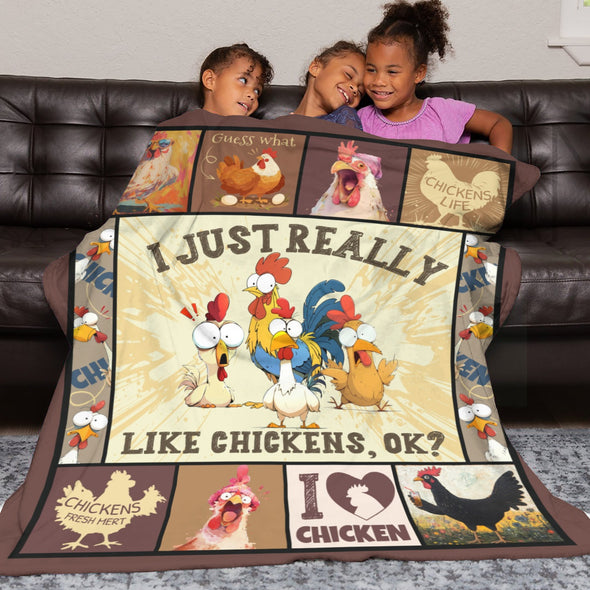 Chicken Pattern Blanket Fleece Throw Blanket Super Soft Warm Gifts for Baby Girls Boys Kids Mom Grandma Room Decor