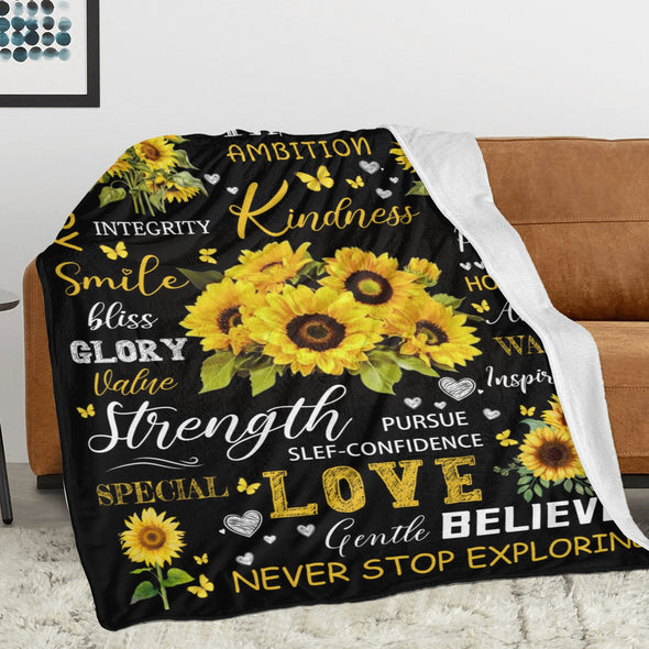 Sunflower Blanket Fleece Throw Blanket Super Soft Warm Gifts for Baby Girls Boys Kids Mom Grandma Room Decor