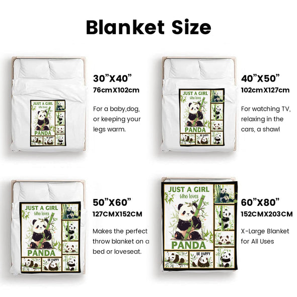Panda Pattern Blanket Fleece Throw Blanket Super Soft Warm Gifts for Baby Girls Boys Kids Mom Grandma Room Decor