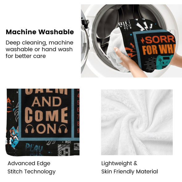 Gamer Blanket Fleece Throw Blanket Super Soft Warm Gifts for Baby Girls Boys Kids Mom Grandma Room Decor