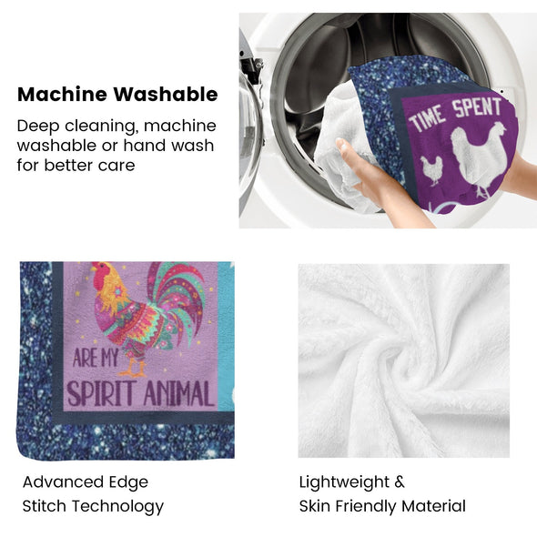 Chicken Pattern Blanket Fleece Throw Blanket Super Soft Warm Gifts for Baby Girls Boys Kids Mom Grandma Room Decor