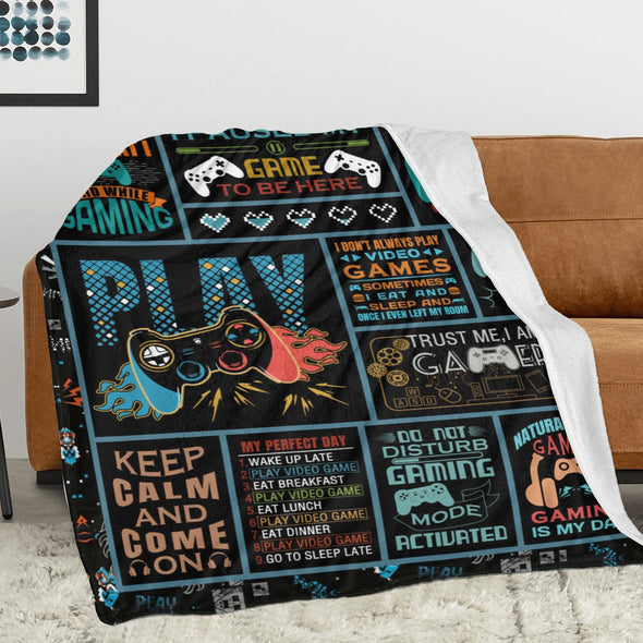 Gamer Blanket Fleece Throw Blanket Super Soft Warm Gifts for Baby Girls Boys Kids Mom Grandma Room Decor