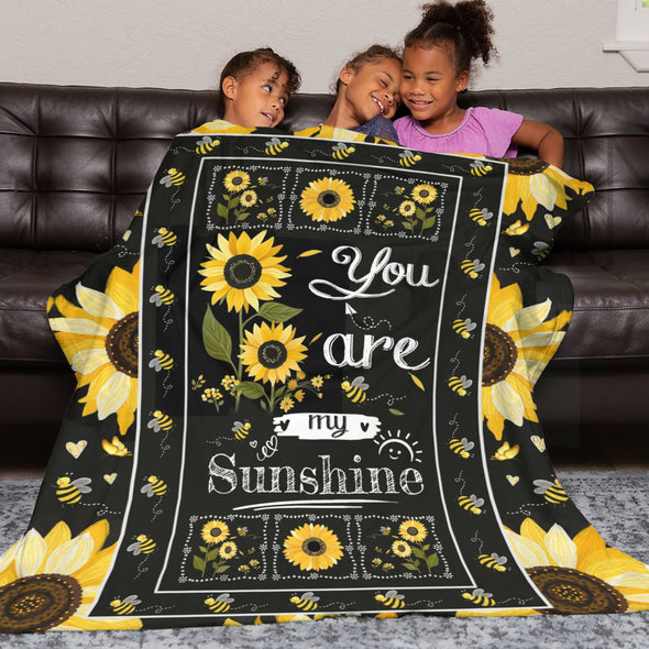 Sunflower Blanket Fleece Throw Blanket Super Soft Warm Gifts for Baby Girls Boys Kids Mom Grandma Room Decor