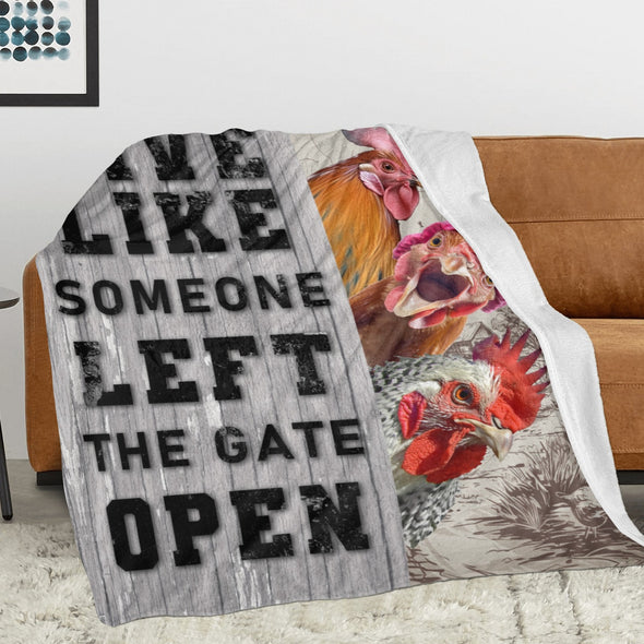 Chicken Pattern Blanket Fleece Throw Blanket Super Soft Warm Gifts for Baby Girls Boys Kids Mom Grandma Room Decor