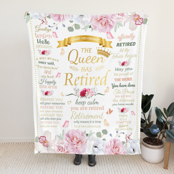 Retirement Blanket Gifts for Women/Men, Funny Farewell Throw Blanket for Going Away Gift, Coworker Leaving Gift