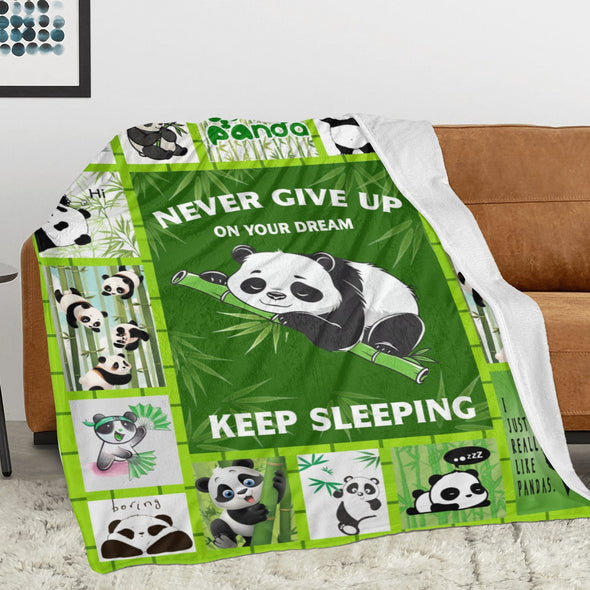 Panda Pattern Blanket Fleece Throw Blanket Super Soft Warm Gifts for Baby Girls Boys Kids Mom Grandma Room Decor